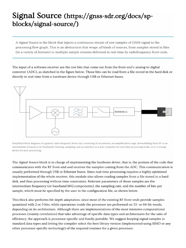 5.signal Source - GNSS-SDR | PDF