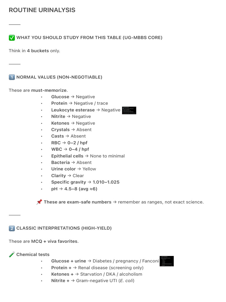Routine Urinalysis | PDF