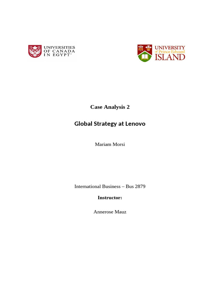 Case Analysis 2 | PDF | Lenovo | Mergers And Acquisitions