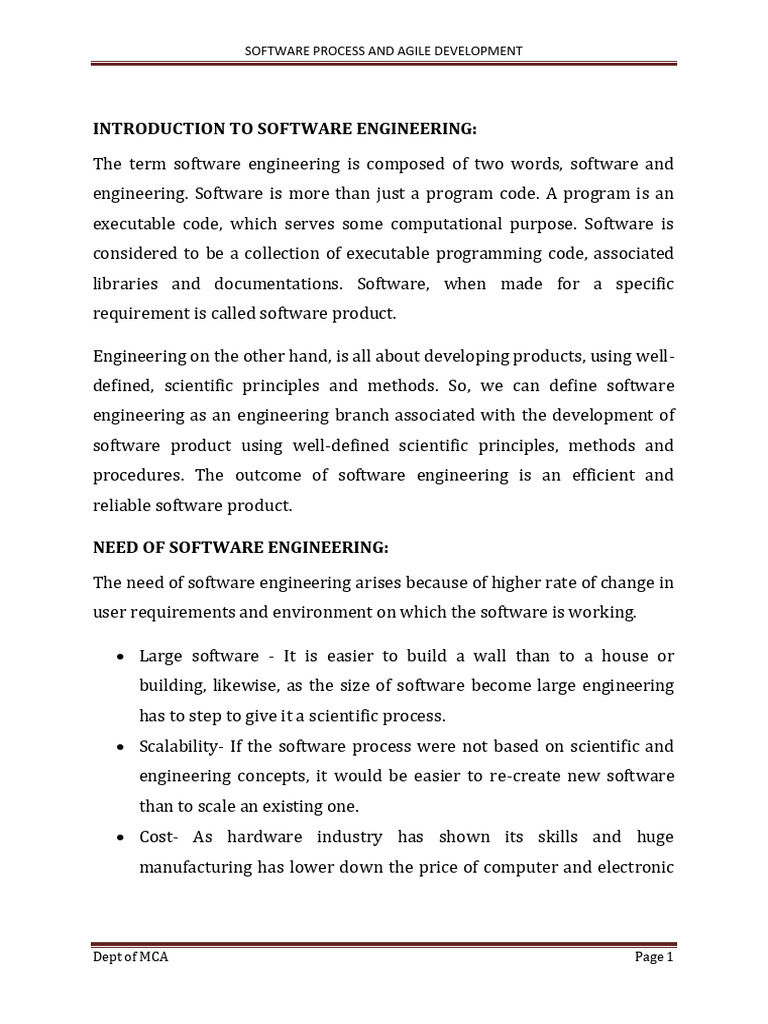 se module 1 notes | PDF | Software Testing | Agile Software Development