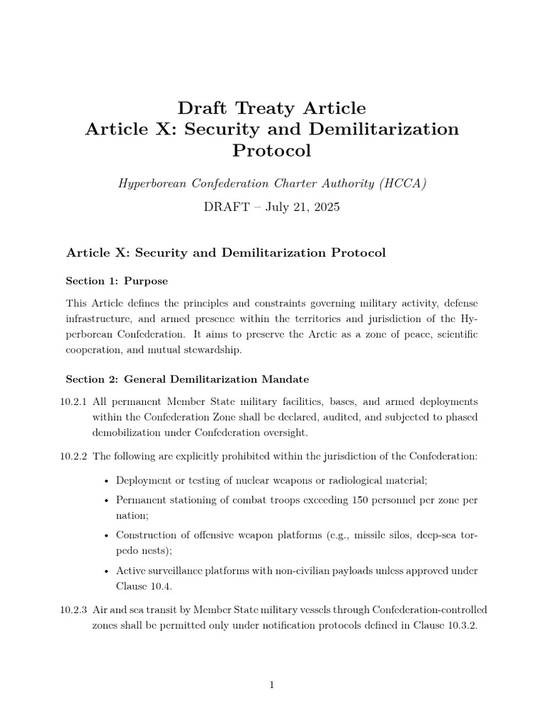 Arctic_Demilitarization | PDF | Treaty | International Relations