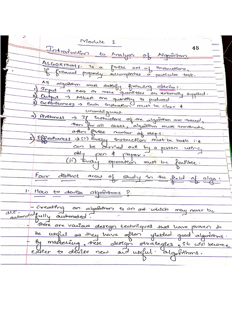 Module 1.1 - Performance Analysis (Space and Time Complexity) | PDF