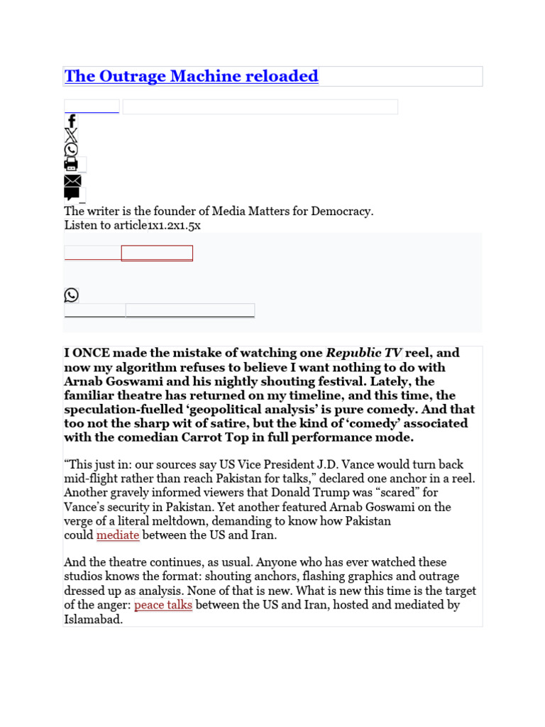 The Outrage Machine Reloaded | PDF | Hatred | Anger