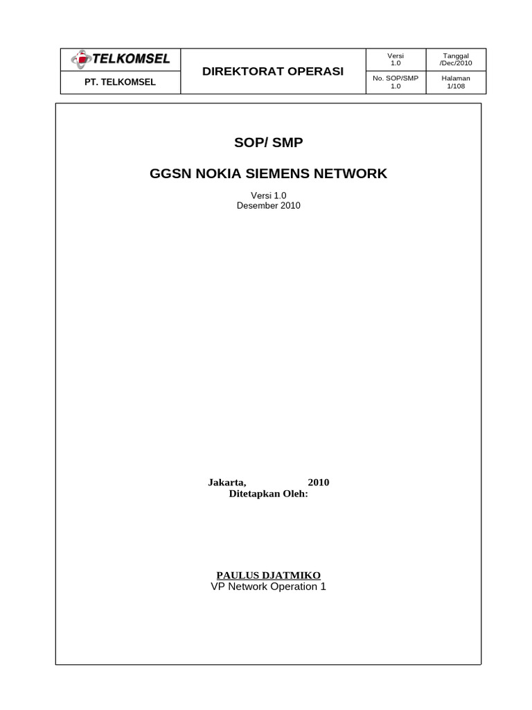 Sop Dan Smp Ggsn Flexi Nsn | PDF