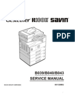 Service Manual B039/B040/B043: Ricoh Group Companies