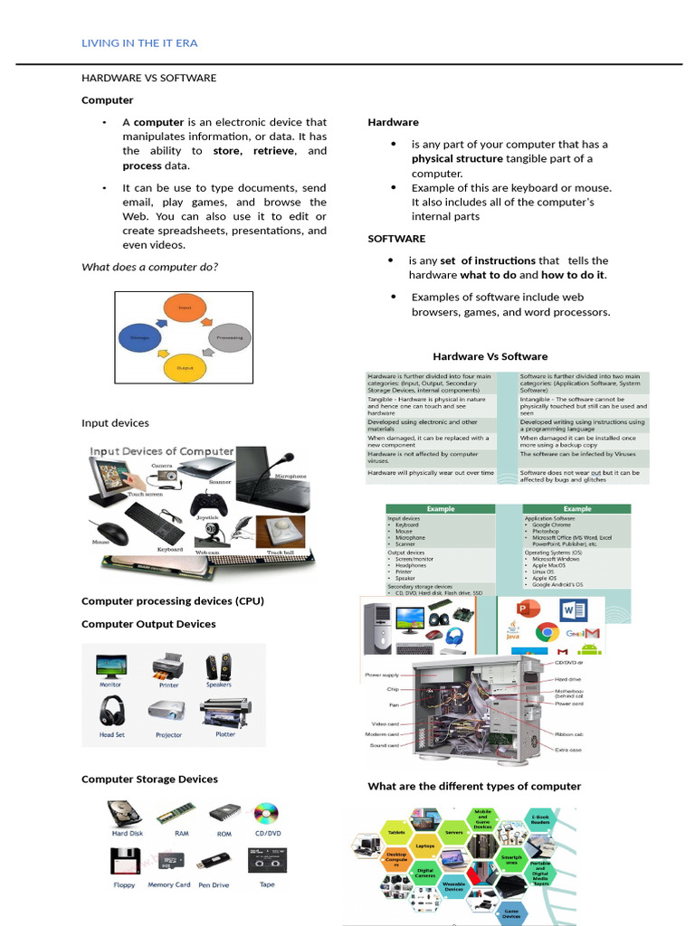 Hardware VS Software | PDF | Smartphone | Tablet Computer