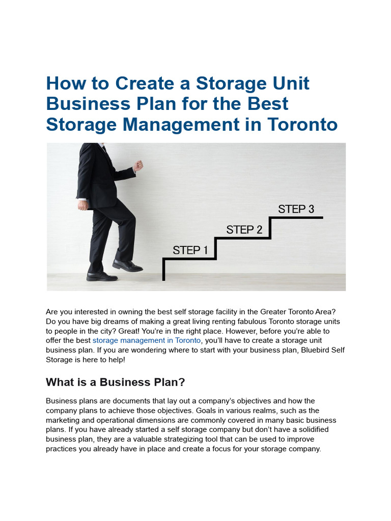 How to Create a Storage Unit Business Plan for the Best Storage ...
