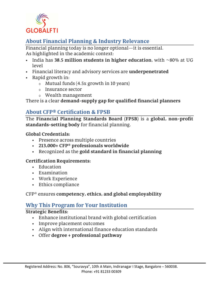 CFP Certification-Pitch | PDF | Business
