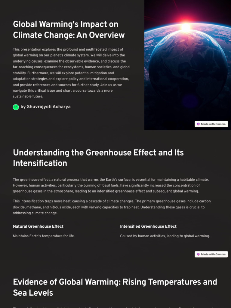 Global Warmings Impact on Climate Change an Overview | PDF | Climate ...