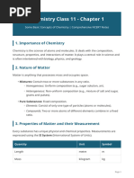 Class 11 Chemistry Chapter 1 Notes | PDF | Mole (Unit) | Chemistry