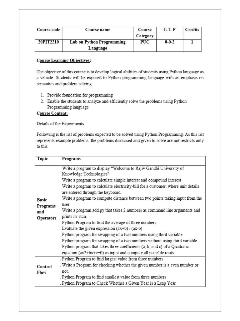 P2S2 IT Lab | PDF | Computer Program | Programming