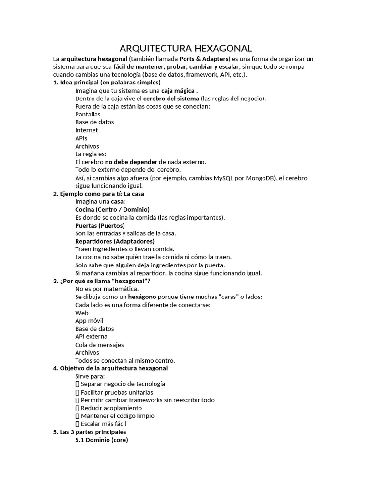 Arquitectura Hexagonal | PDF | Software | Diseño de software