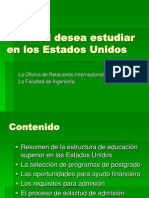 Si Usted Desea Estudiar en Los Estados Unidos