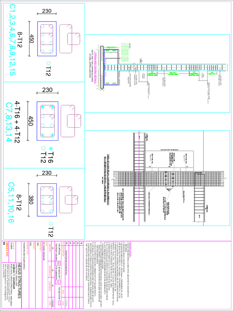 Sheet 02 Igatpuri Column Footing Details | PDF | Building Materials ...
