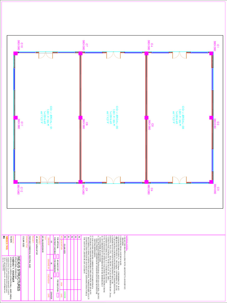 Sheet 01 Column Sizes Industrial Shed | PDF | Chess Theory | Chess