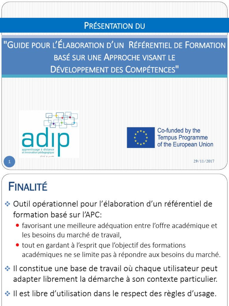 Guide Pour L'élaboration D'un Référentiel de Formation | PDF ...