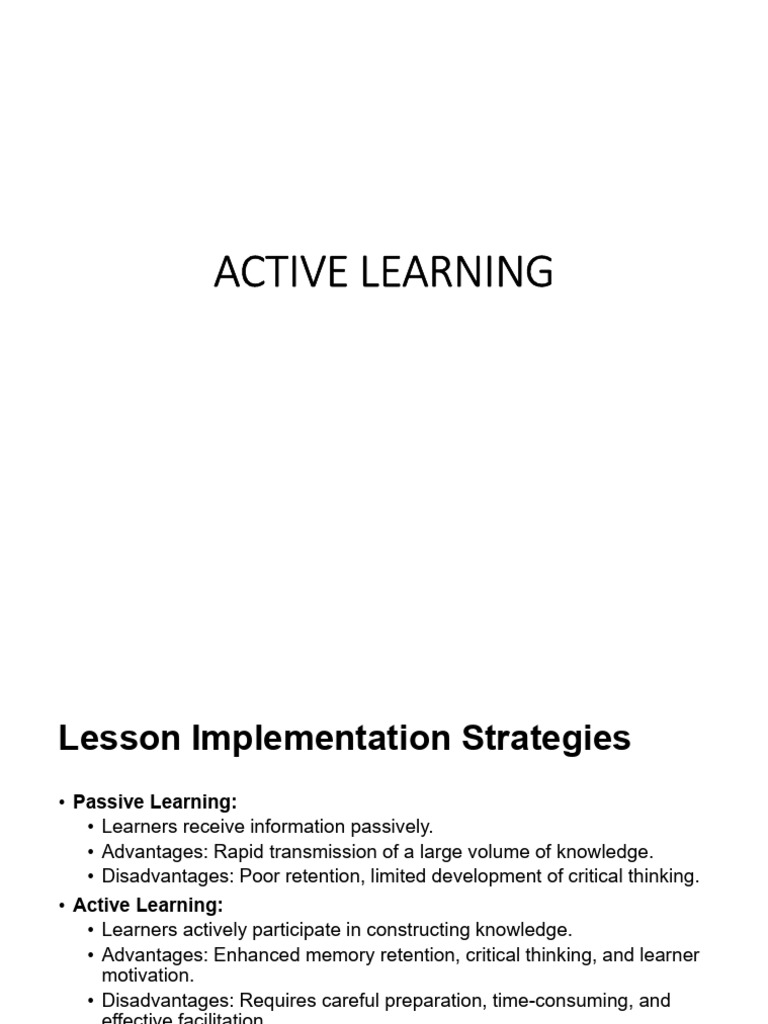 TTT FA - Active Learning + Course Design | PDF | Learning | Knowledge