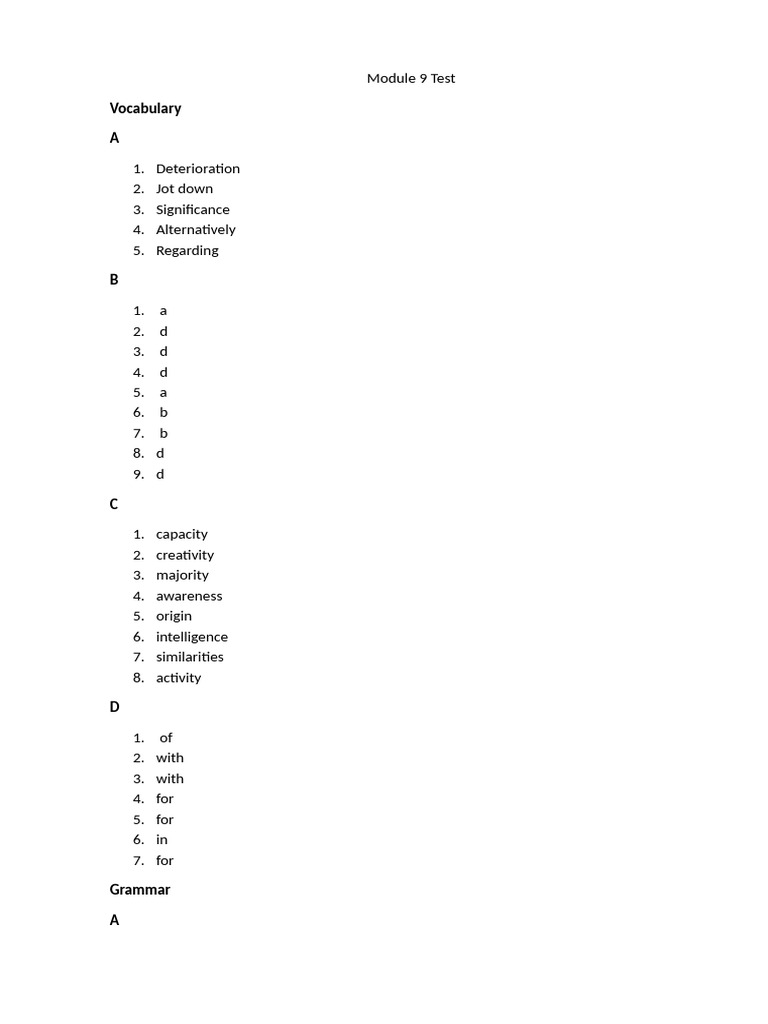 Module 9 Test | PDF