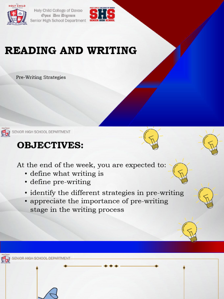 2 Pre Writing Strategies.pptx | PDF | Human Communication | Writing
