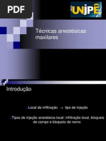 Técnicas anestésicas para maxila