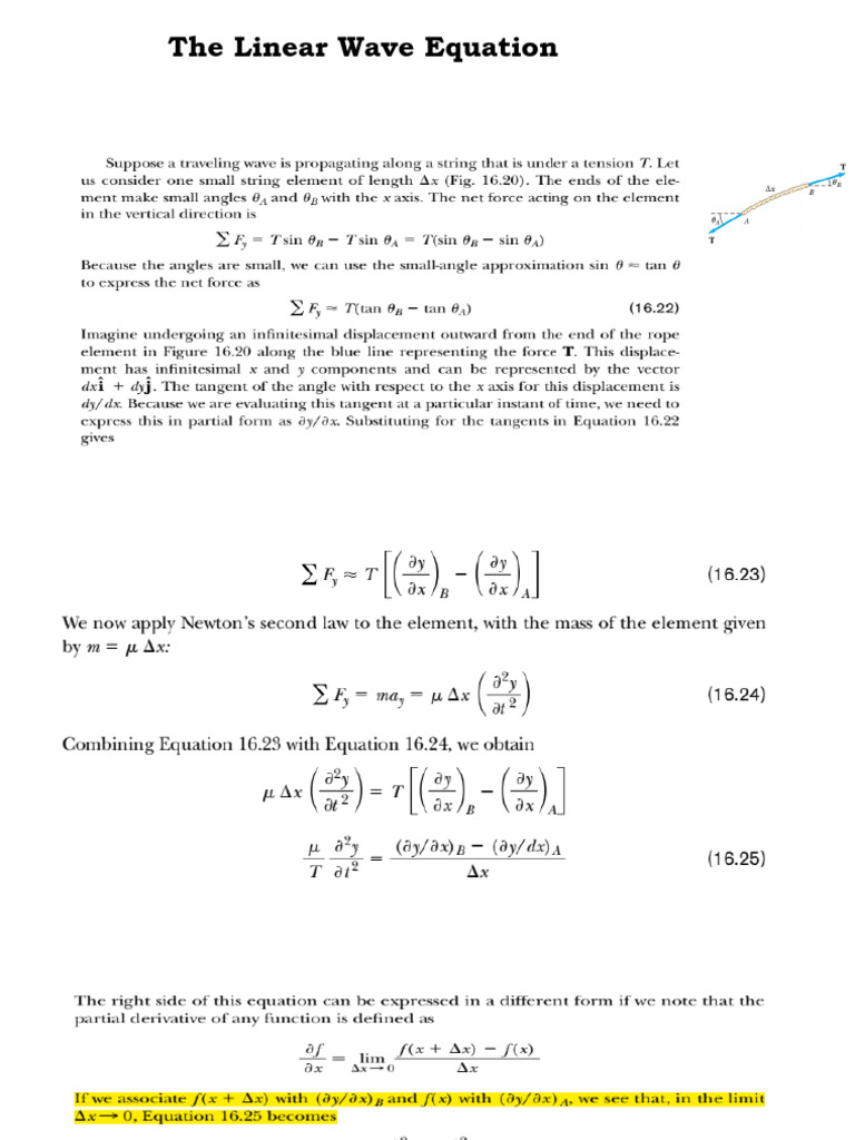 The Linear Wave Equation | PDF