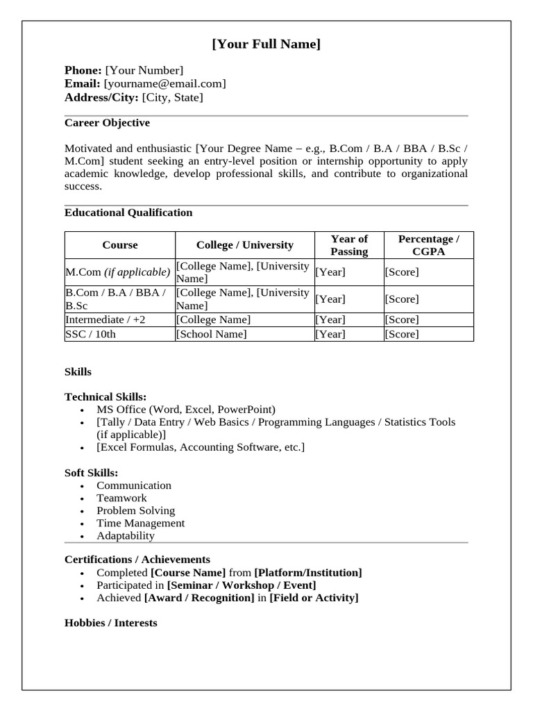 Resume Template | PDF