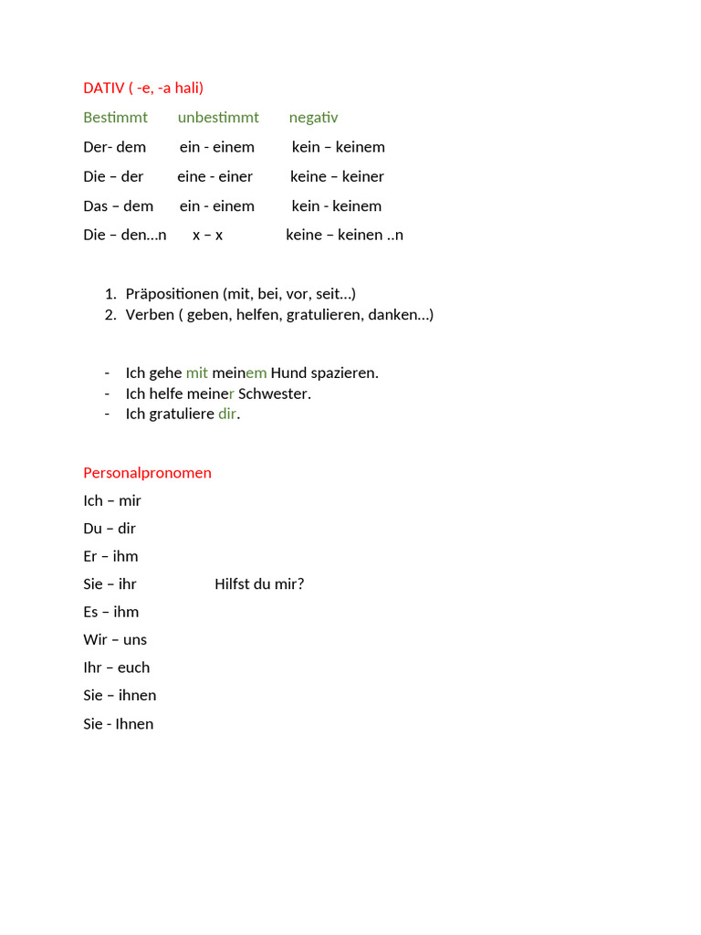 DATIV Präteritum | PDF