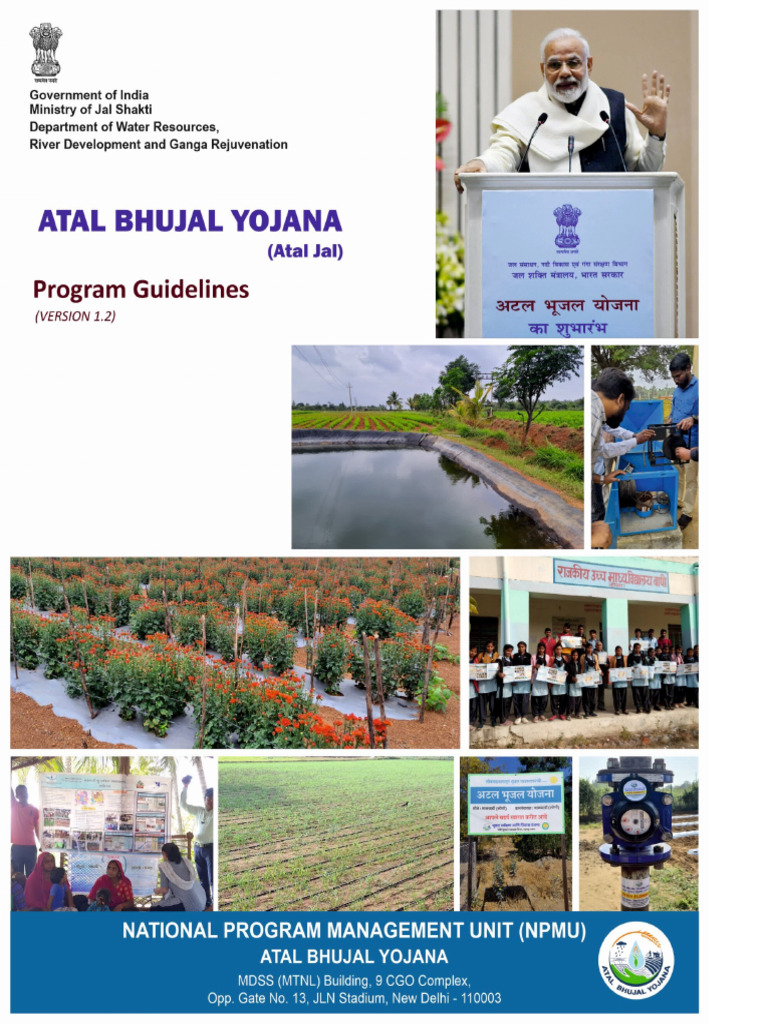 Atal Bhujal Yojana Program Guideline 1.2 | PDF | Groundwater | Irrigation