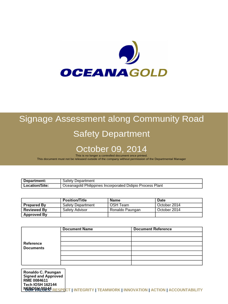 Signage Assessment Along View Deck | PDF