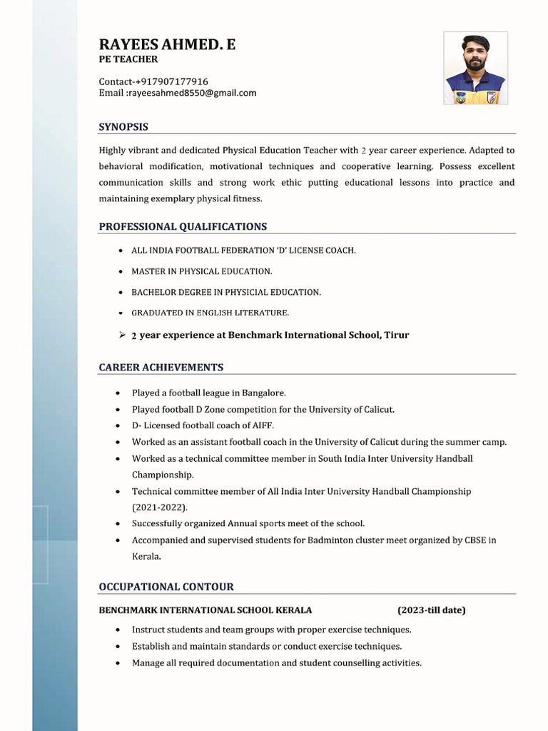 RAYEES-CV With Documents | PDF