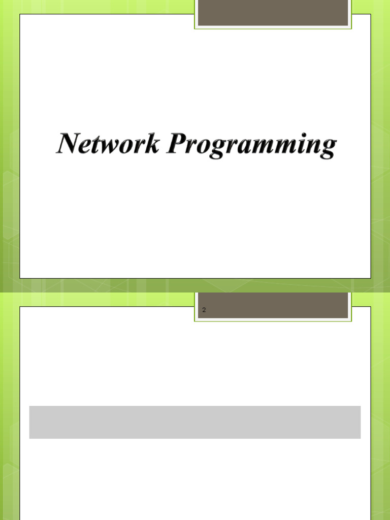 Lec 5 Network Programming | PDF | Computer Network | Client–Server Model