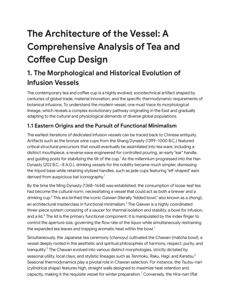 Cup Architecture | PDF | Coffee | Tea