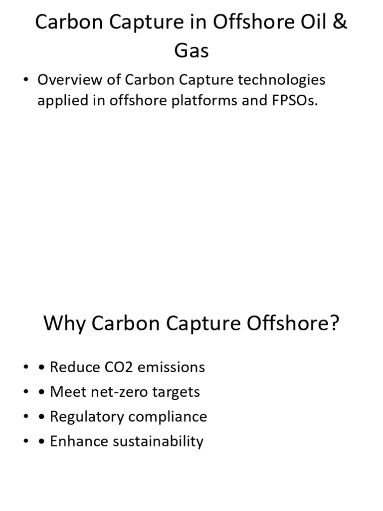 Carbon Capture in Offshore Oil & Gas | PDF