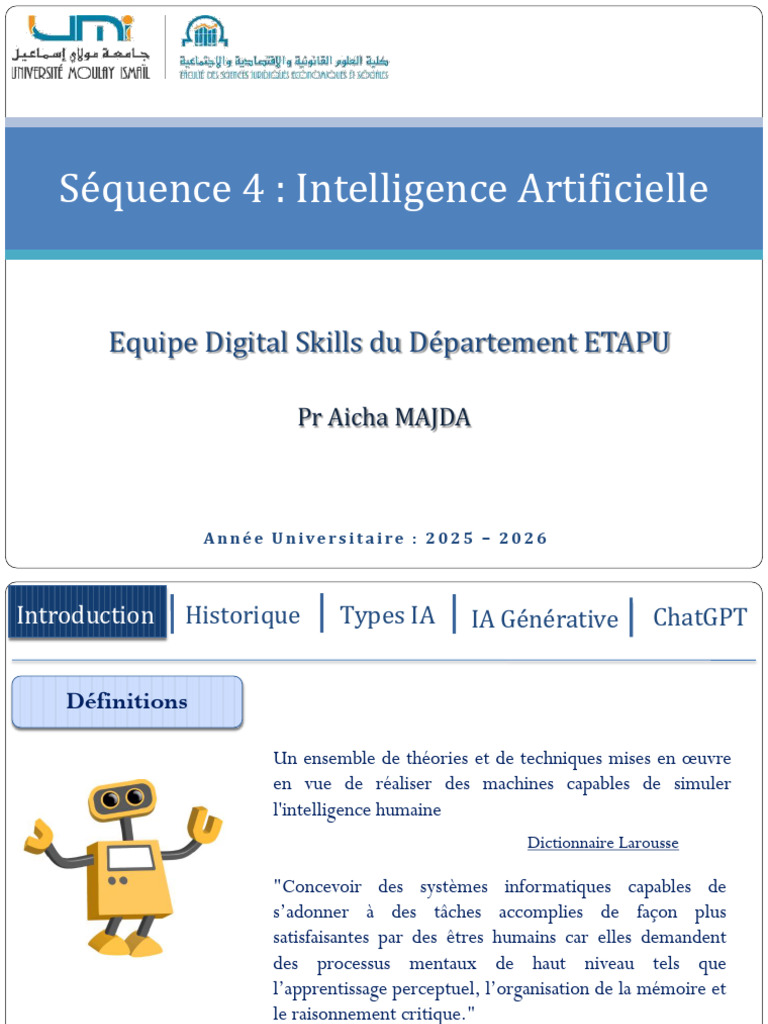 Séquence 4 - Lintelligence Artificielle | PDF | Intelligence ...