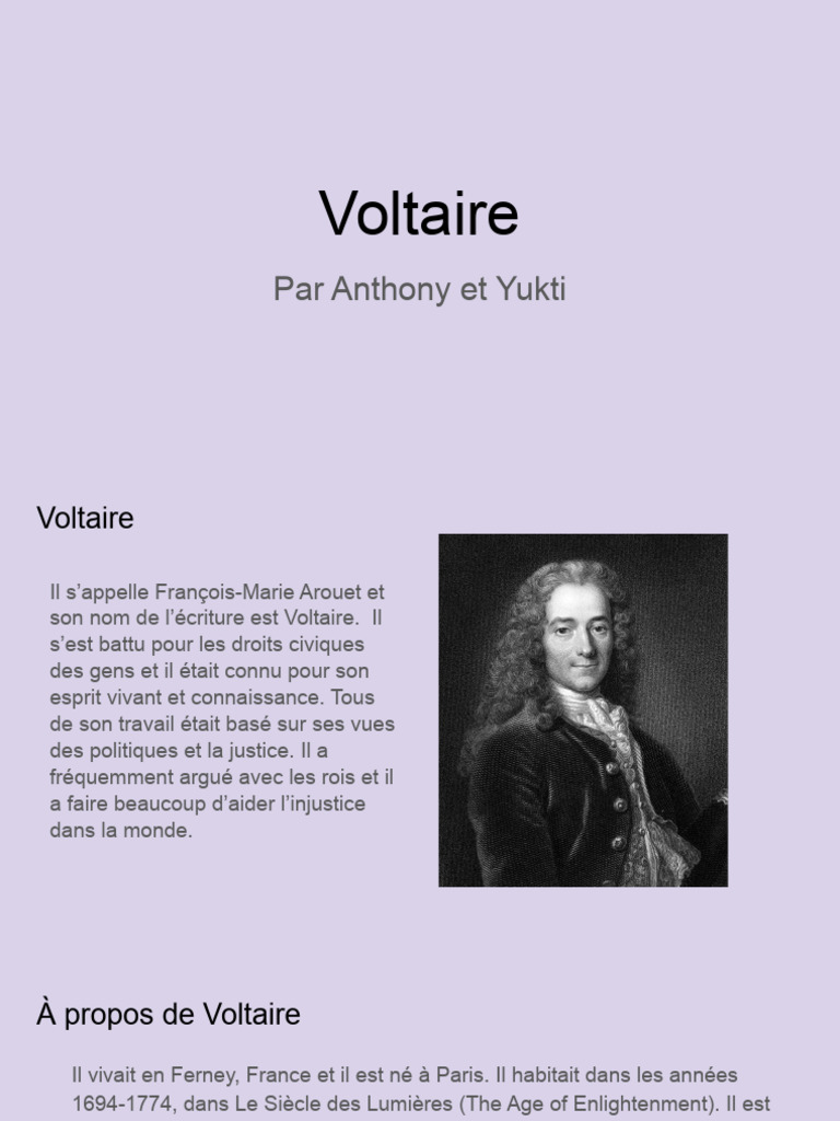 Voltaire | PDF