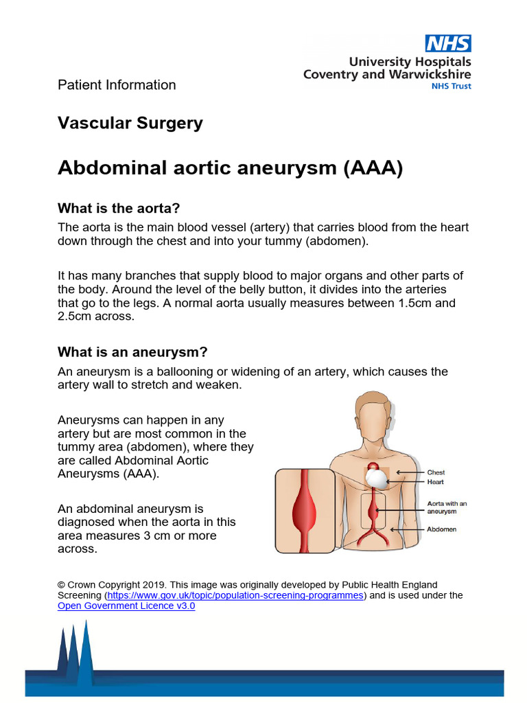 Abdominal Aortic Aneurysm (AAA) | PDF | Aorta | Blood Vessel