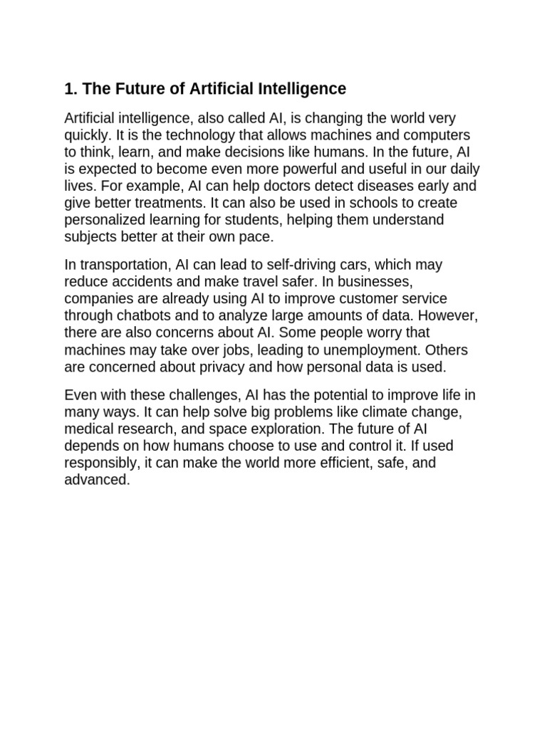 The Future of Artificial Intelligence | PDF