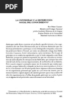 21 - Ruy Perez Tamayo_ La Universidad y La Distribucion Social Del Conocimiento