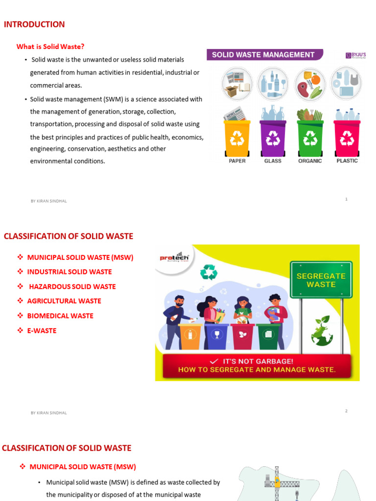 Solid Waste Management unit2 | PDF | Municipal Solid Waste | Waste