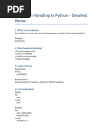 Class 12 Python Exception Handling Notes | PDF | Python (Programming ...