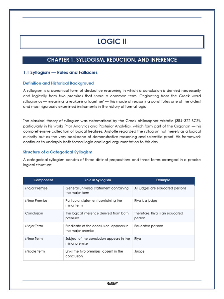 Logic II Enhanced Notes | PDF | Logic | Argument