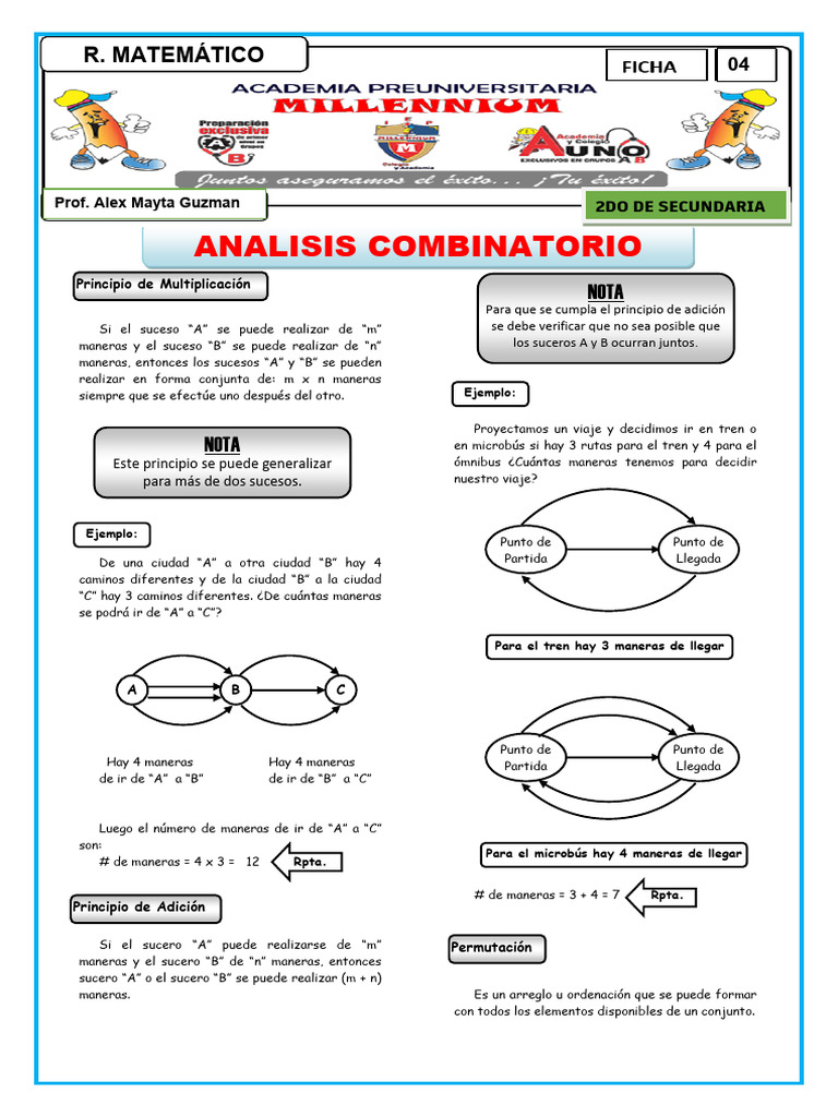 Analisis Combinatorio-2do -Semana 4 | PDF | Permutación | Teoría de grupo