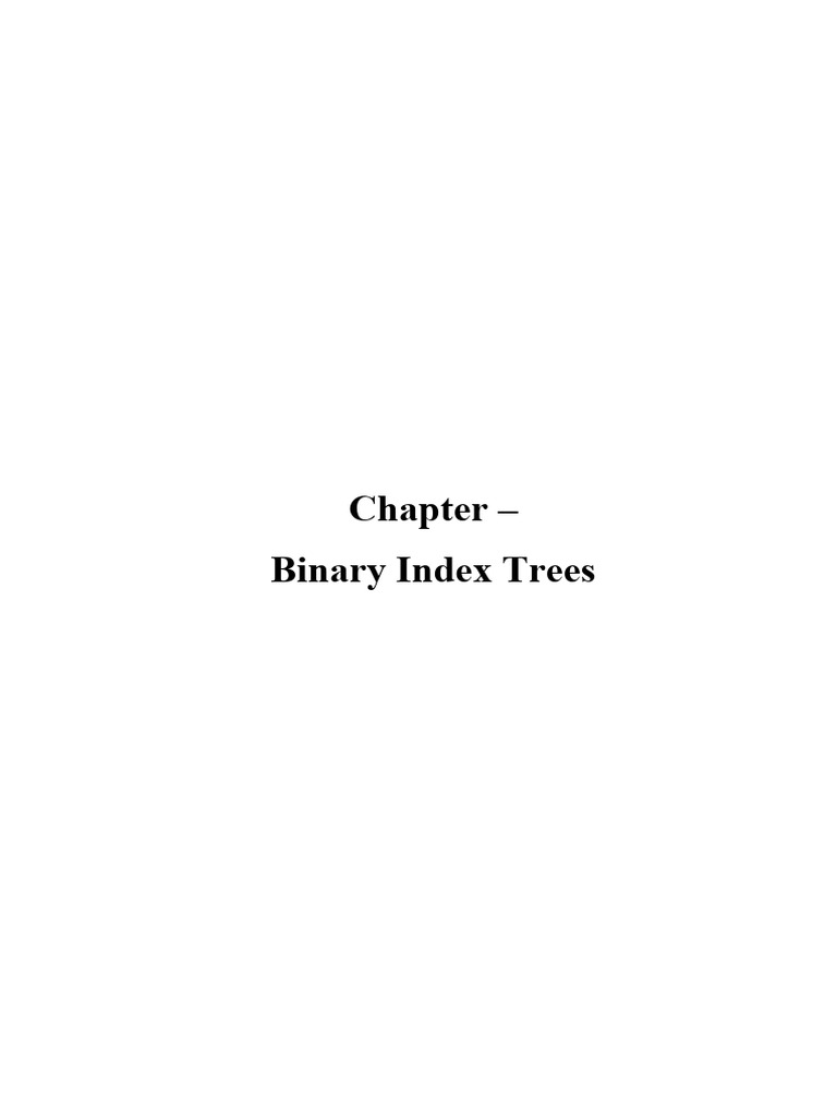 Binary Indexed Tree | PDF