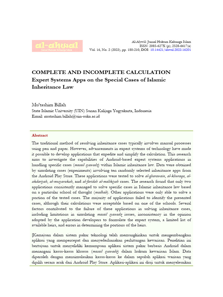 Complete and Incomplete Calculation | PDF | Expert | Knowledge
