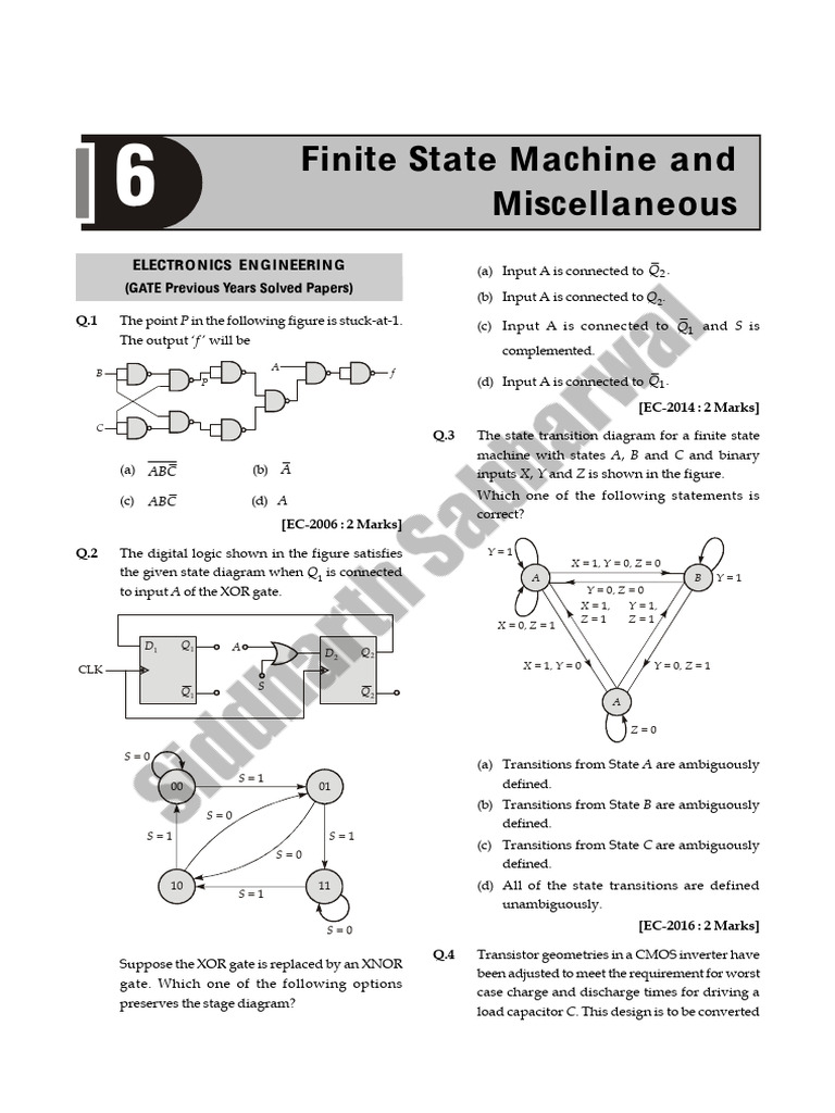 Digital Elrctronics PYQ ECE-71-76 | PDF | Logic Gate | Electronic ...