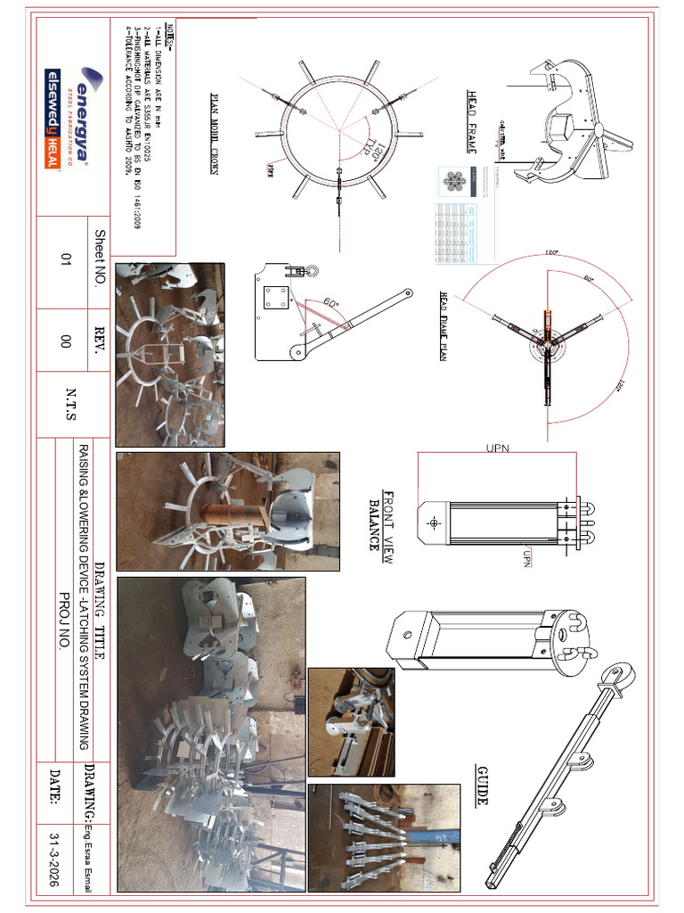 Raising &Lowering Device -Latching System Drawing | PDF