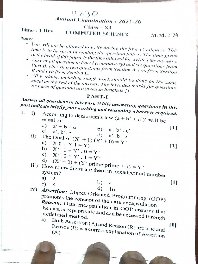 Class 11th isc practice papers | PDF