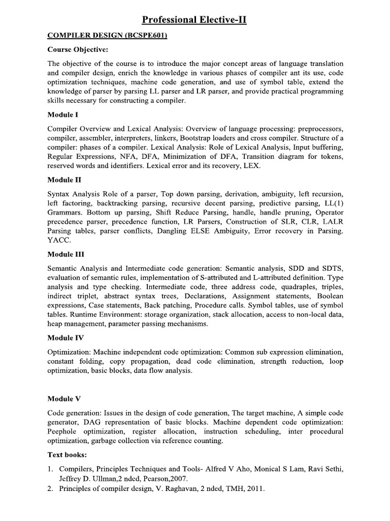 CD Btech Computer Sc Engg 19 20 | PDF