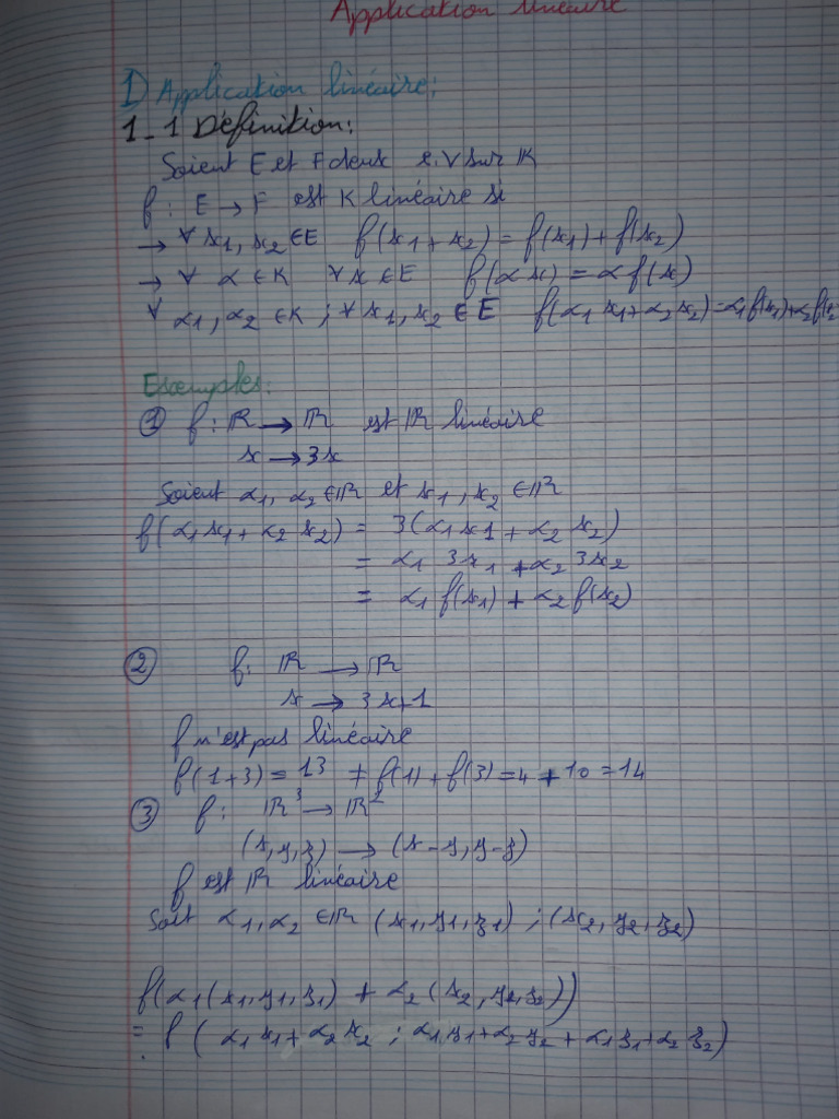 application lineaire | PDF