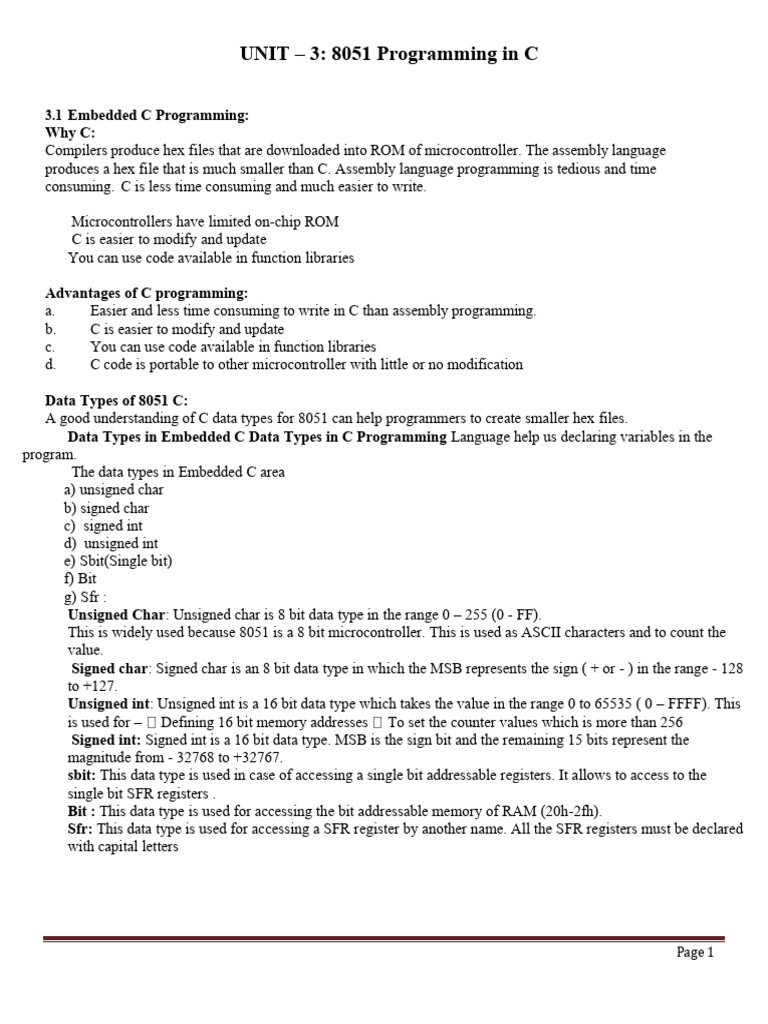 Mes Unit3 Notes | PDF | Integer (Computer Science) | Data Type